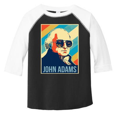 John Adams President Retro Patriotic Toddler Fine Jersey T-Shirt