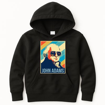 John Adams President Retro Patriotic Kids Hoodie