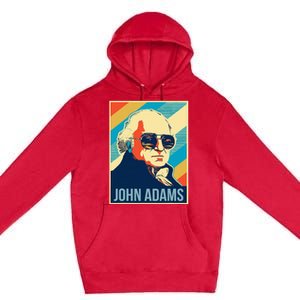 John Adams President Retro Patriotic Premium Pullover Hoodie