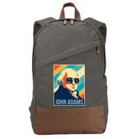 John Adams President Retro Patriotic Cotton Canvas Backpack