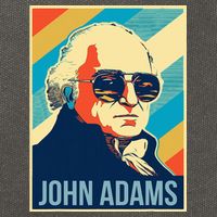 John Adams President Retro Patriotic Cotton Canvas Backpack