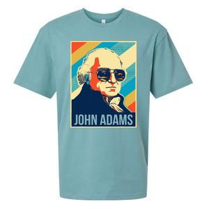 John Adams President Retro Patriotic Sueded Cloud Jersey T-Shirt