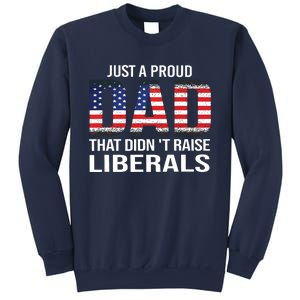 Just A Proud Dad That Didnt Raise Liberals Fathers Day Sweatshirt