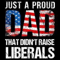 Just A Proud Dad That Didn T Raise Liberals 4th Of July Stripe Pom Pom Beanie