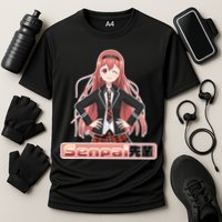Japanese Animie Girl Senpai Cooling Performance Crew T-Shirt