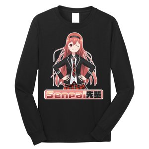 Japanese Animie Girl Senpai Long Sleeve Shirt