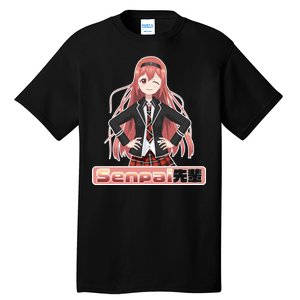 Japanese Animie Girl Senpai Tall T-Shirt