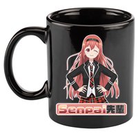 Japanese Animie Girl Senpai 11oz C Handle Ceramic Mug