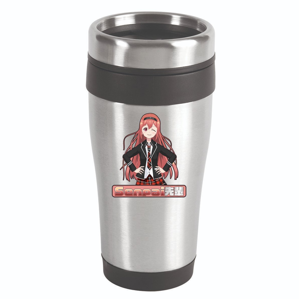 Japanese Animie Girl Senpai 16oz Travel Tumbler