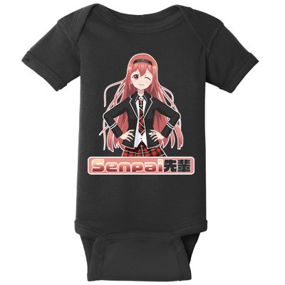 Japanese Animie Girl Senpai Baby Bodysuit