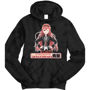 Japanese Animie Girl Senpai Tie Dye Hoodie