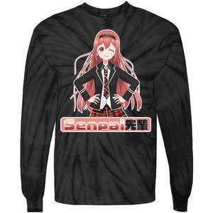 Japanese Animie Girl Senpai Tie-Dye Long Sleeve Shirt