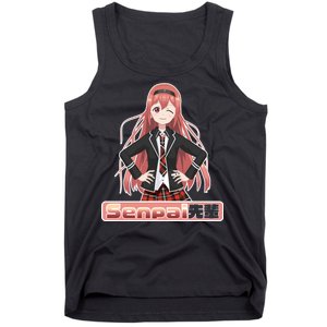 Japanese Animie Girl Senpai Tank Top