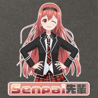 Japanese Animie Girl Senpai Cotton Canvas Backpack