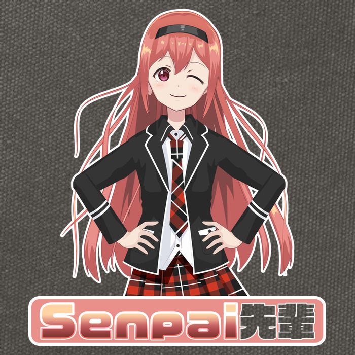 Japanese Animie Girl Senpai Cotton Canvas Backpack