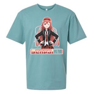 Japanese Animie Girl Senpai Sueded Cloud Jersey T-Shirt