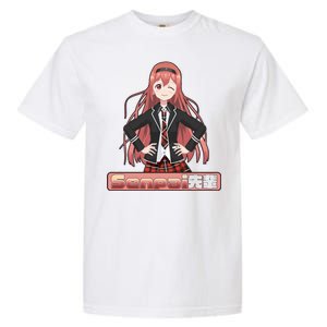 Japanese Animie Girl Senpai Garment-Dyed Heavyweight T-Shirt