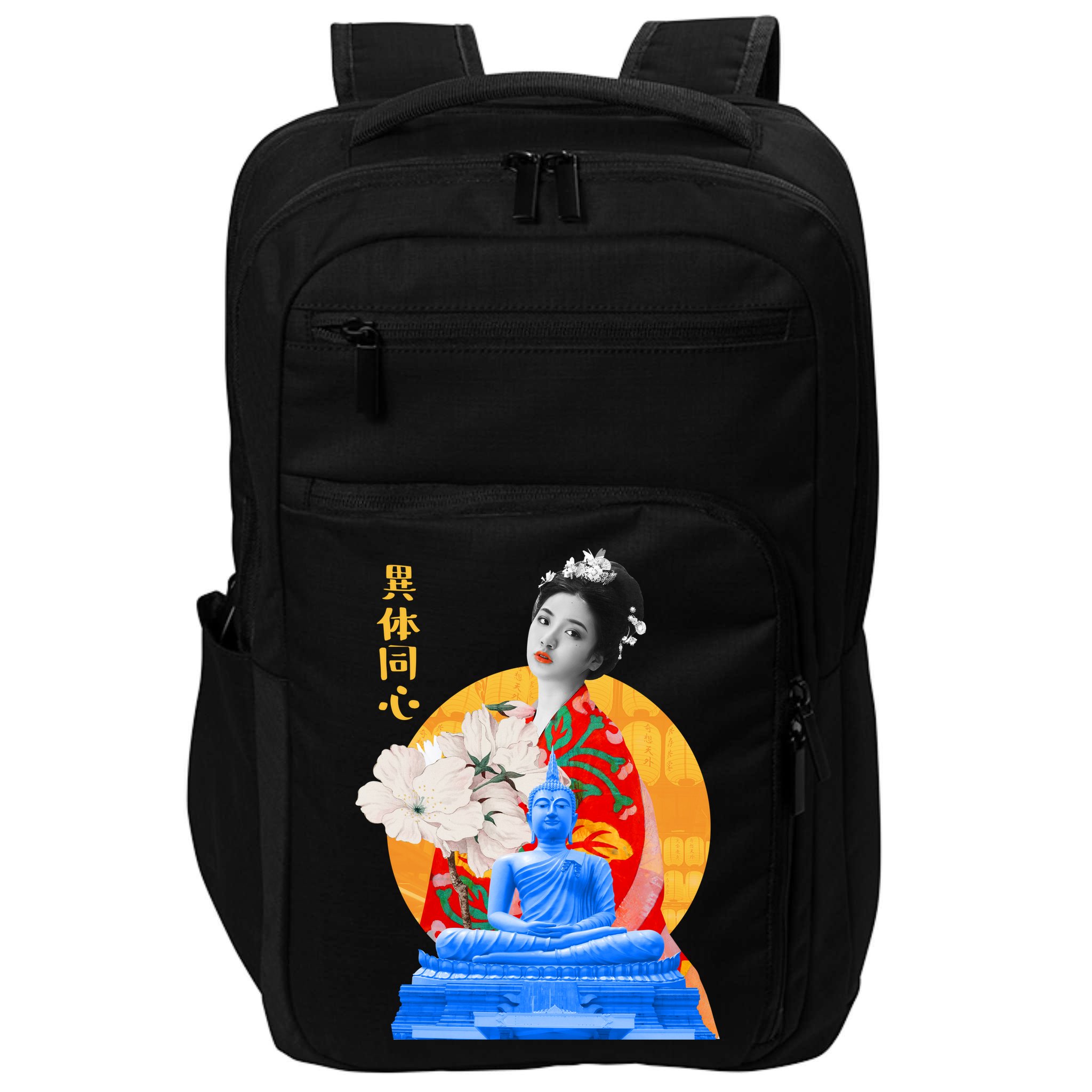Japanese Buddha Female Impact Tech Backpack