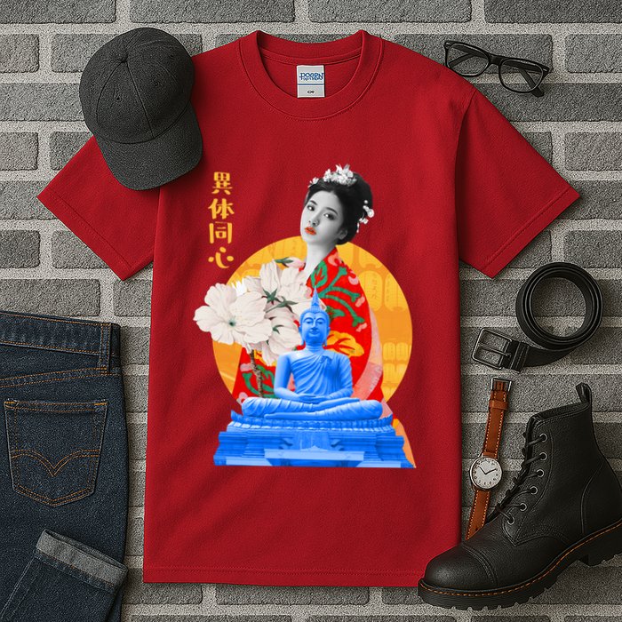 Japanese Buddha Female Tall T-Shirt