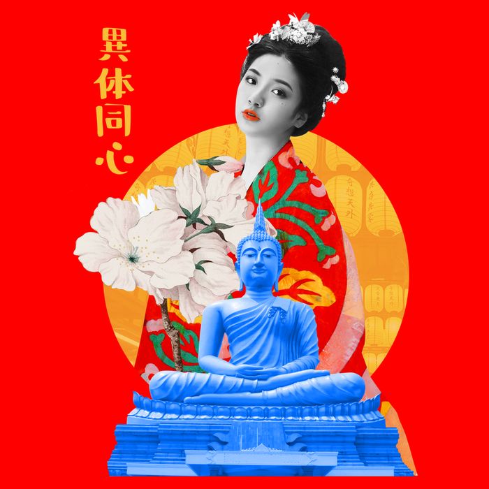 Japanese Buddha Female Tall T-Shirt