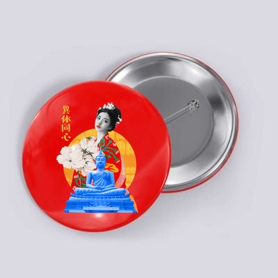 Japanese Buddha Female Button