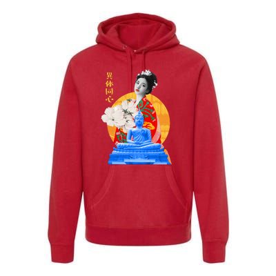 Japanese Buddha Female Premium Hoodie