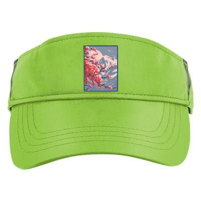 Japanese Cherry Blossom Mountain Adult Drive Performance Visor