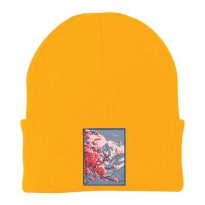 Japanese Cherry Blossom Mountain Knit Cap Winter Beanie