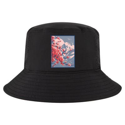 Japanese Cherry Blossom Mountain Cool Comfort Performance Bucket Hat