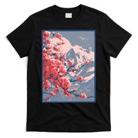 Japanese Cherry Blossom Mountain T-Shirt