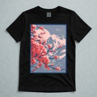 Japanese Cherry Blossom Mountain T-Shirt