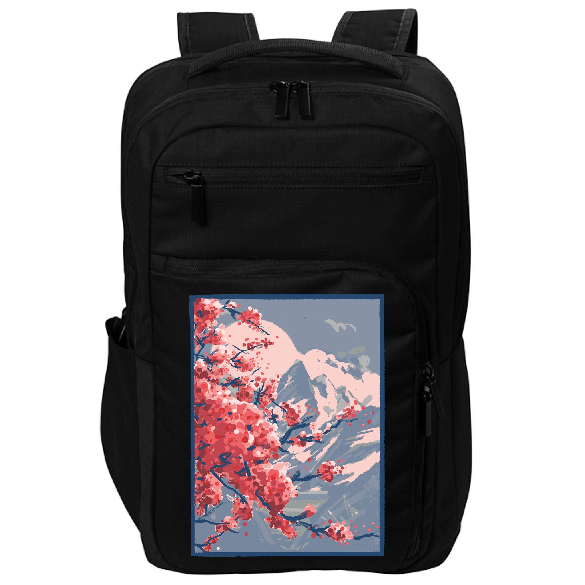 Japanese Cherry Blossom Mountain Impact Tech Backpack