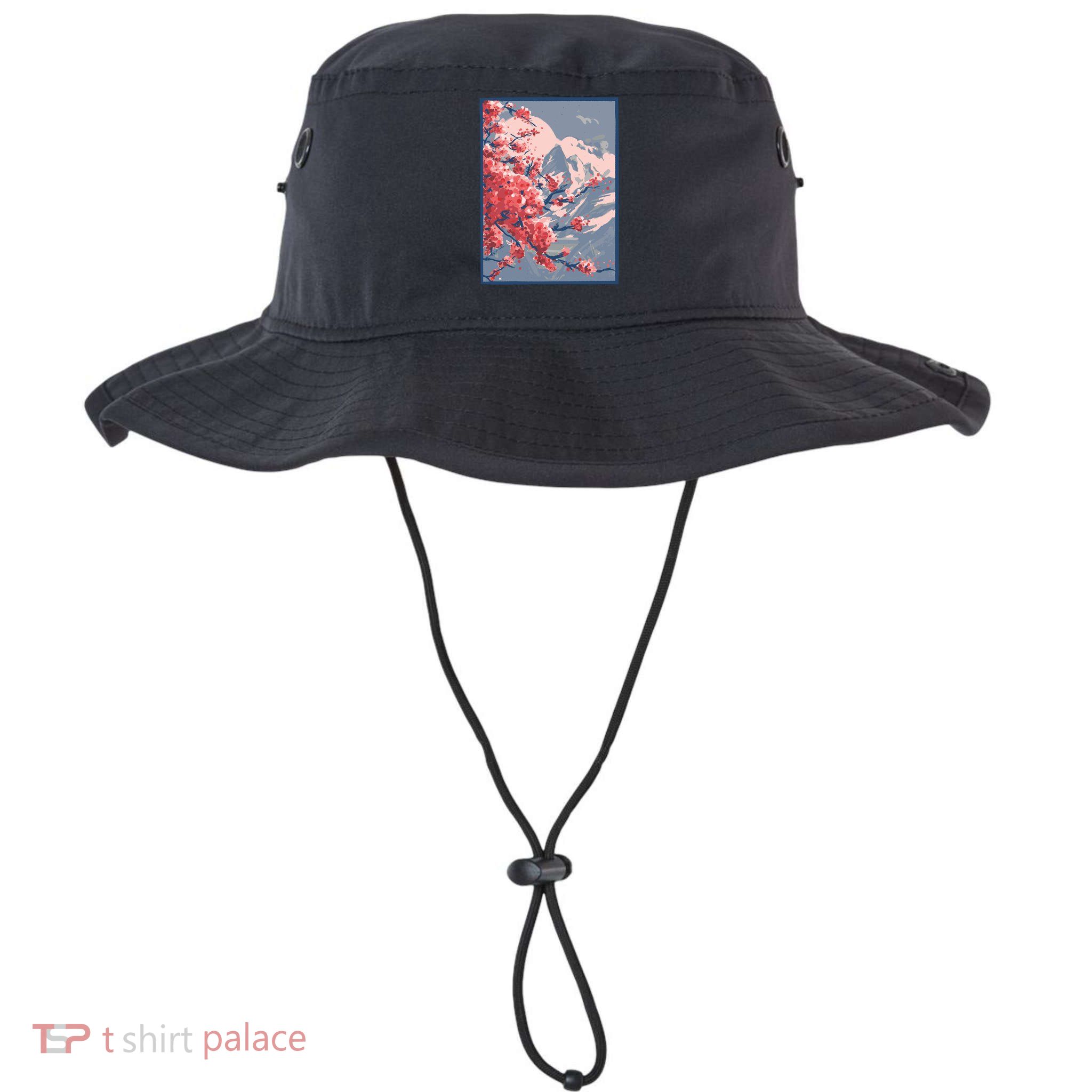 Japanese Cherry Blossom Mountain Bucket Hat