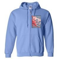 Japanese Cherry Blossom Mountain Full Zip Hoodie