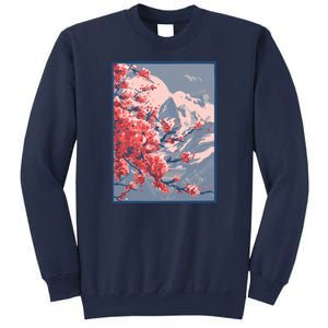 Japanese Cherry Blossom Mountain Sweatshirt