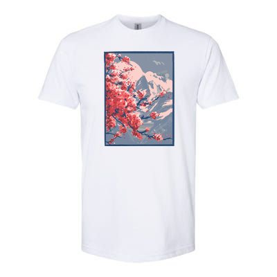 Japanese Cherry Blossom Mountain Softstyle® CVC T-Shirt