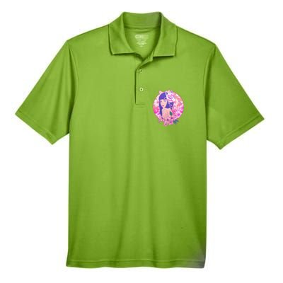 Japanese Cherry Blossoms Kitsune Fox Girl Men's Origin Performance Piqué Polo