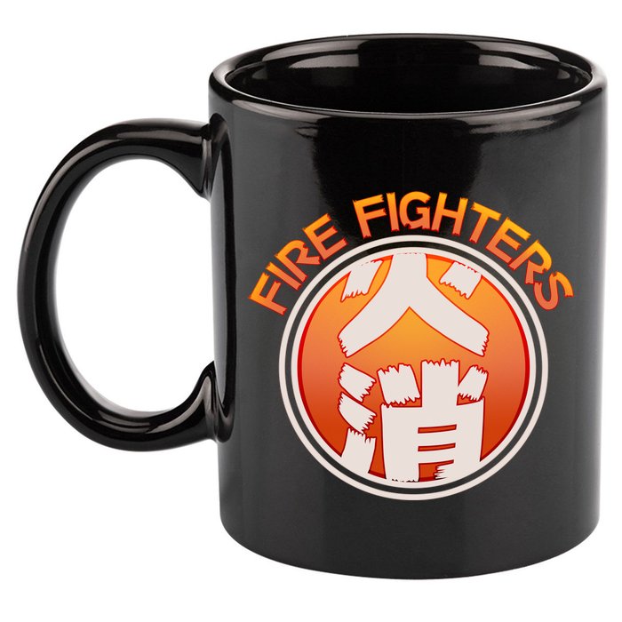 Japanese Fire Fighters - Fire Out 11oz C Handle Ceramic Mug