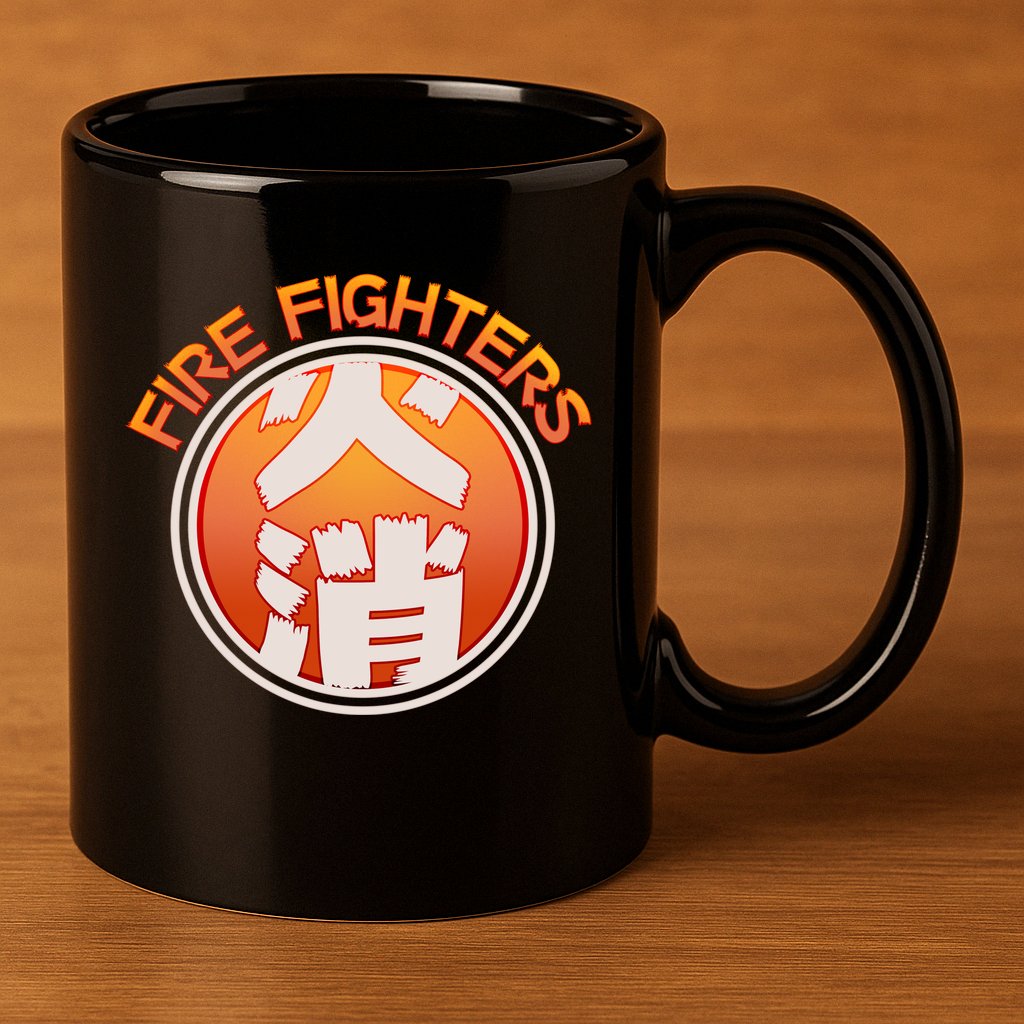 Japanese Fire Fighters - Fire Out 11oz C Handle Ceramic Mug