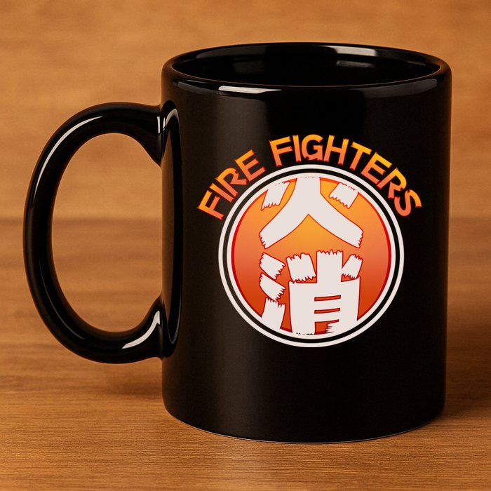 Japanese Fire Fighters - Fire Out 11oz C Handle Ceramic Mug