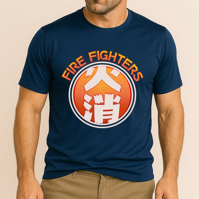 Japanese Fire Fighters - Fire Out Cooling Performance Crew T-Shirt