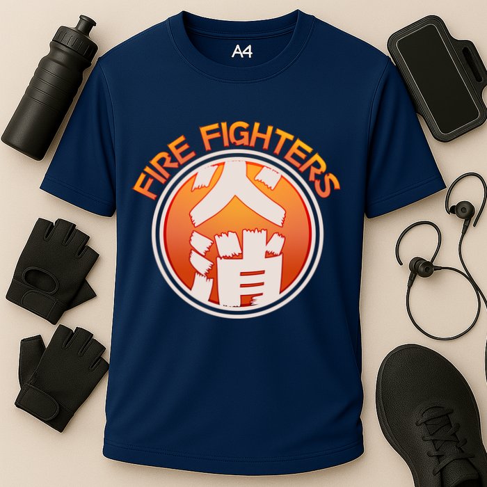 Japanese Fire Fighters - Fire Out Cooling Performance Crew T-Shirt