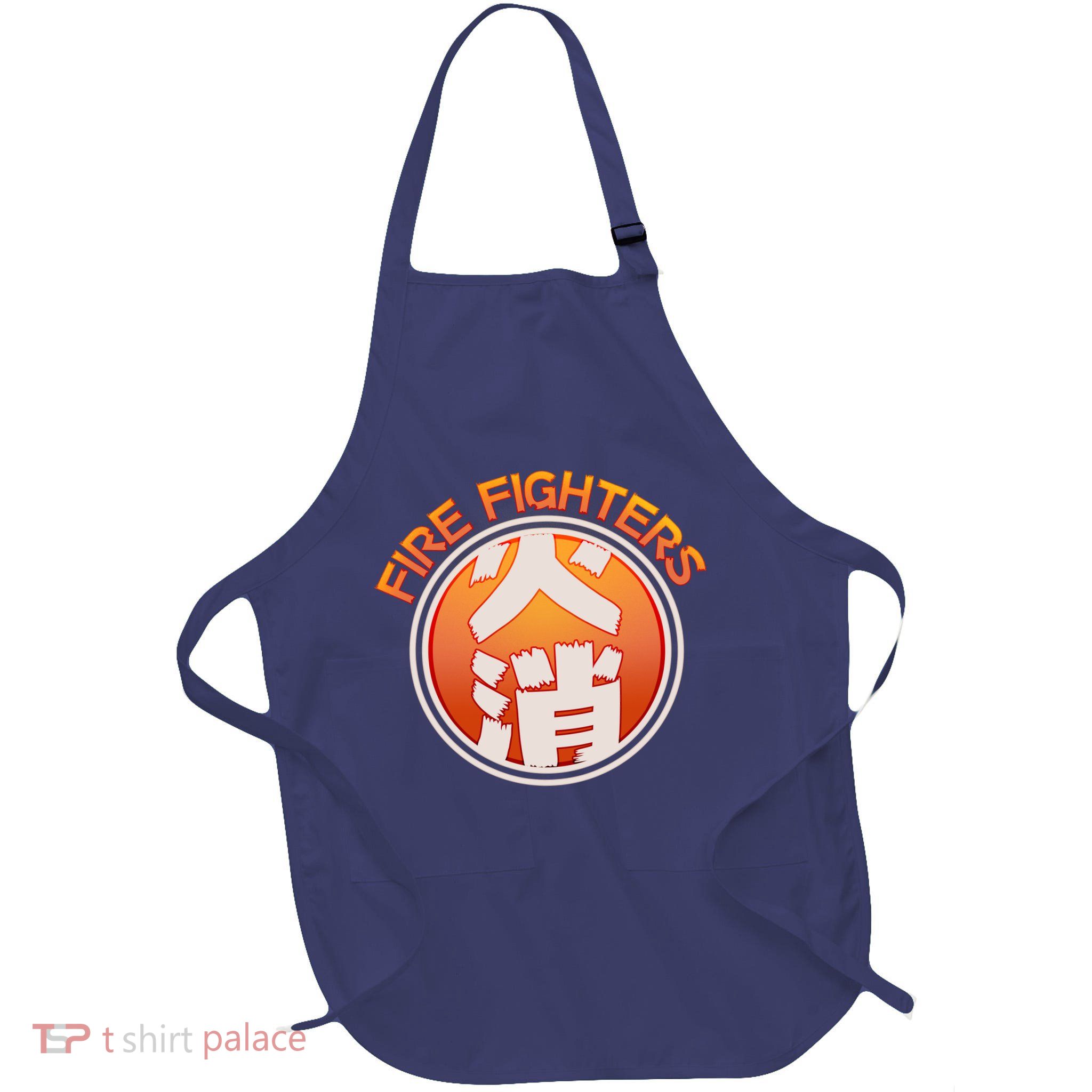 Japanese Fire Fighters - Fire Out Full-Length Apron With Pockets