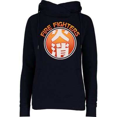 Japanese Fire Fighters - Fire Out Womens Funnel Neck Pullover Hood