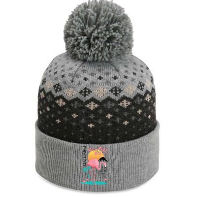 Japanese Flamingo The Baniff Cuffed Pom Beanie