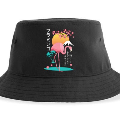 Japanese Flamingo Sustainable Bucket Hat