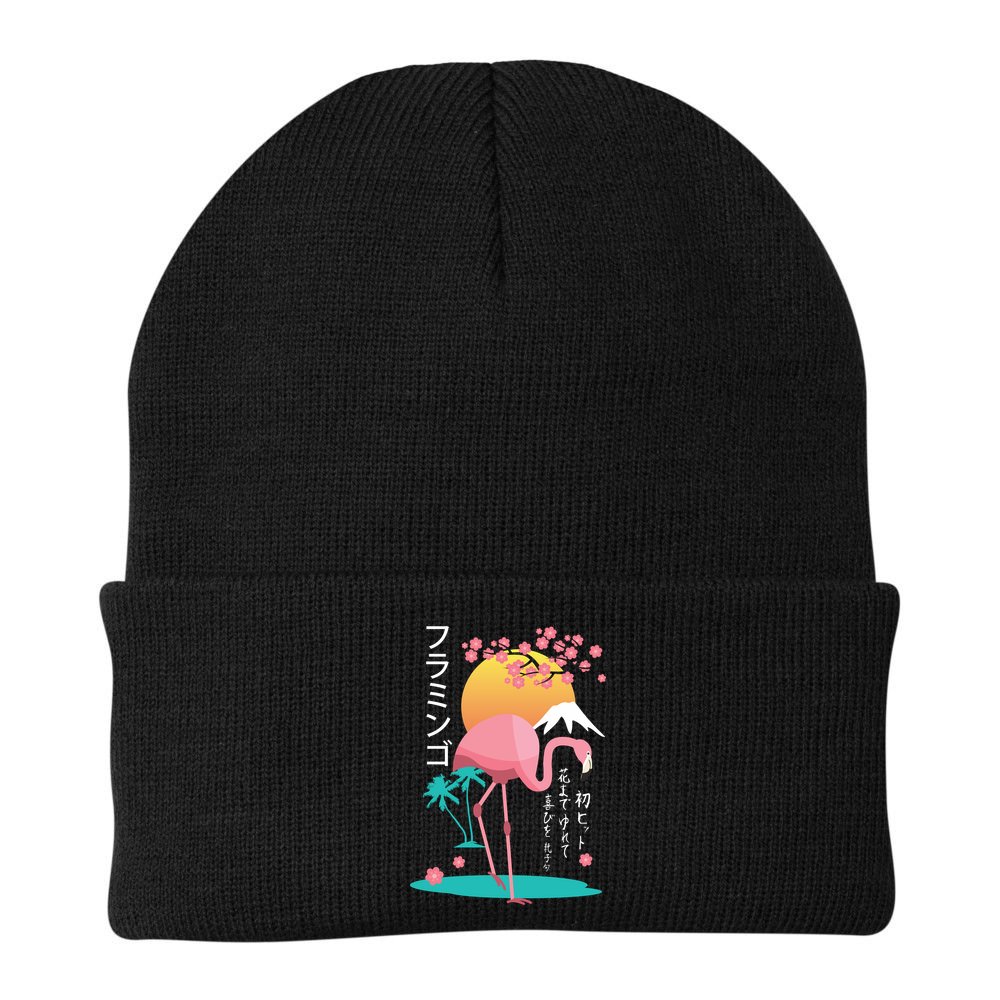 Japanese Flamingo Beanie