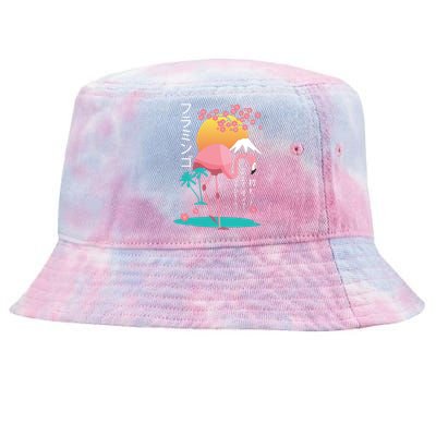 Japanese Flamingo Tie-Dyed Bucket Hat