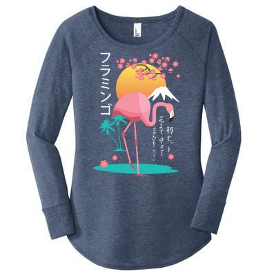 Japanese Flamingo Women's Perfect Tri Tunic Long Sleeve Shirt