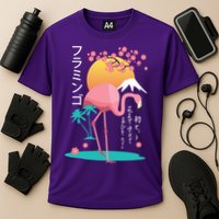 Japanese Flamingo Cooling Performance Crew T-Shirt